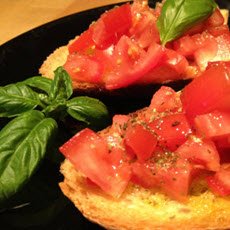 Bruschetta with tomato. Bruschetta with tomato.