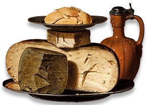 I banchetti rinascimentali di Vatel: Natura morta con formaggi, mandorle e pretzels (img-05) I banchetti rinascimentali di Vatel: Natura morta con formaggi, mandorle e pretzels (img-05)