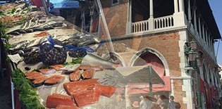 Historic Food Places: 'Pescheria', the Venetian fish market. Historic Food Places: 'Pescheria', the Venetian fish market.