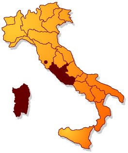 Le zone di produzione del Pecorino Romano DOP. Le zone di produzione del Pecorino Romano DOP.
