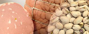 Mortadella with and without pistachios (crt-01) Mortadella with and without pistachios (crt-01)