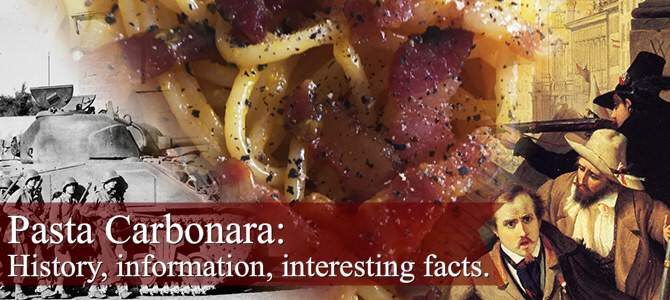 Pasta alla Carbonara: storia, info e curiosità (img-01, img-02) Pasta alla Carbonara: storia, info e curiosità (img-01, img-02)