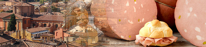 Food and Wine Specialties from Emilia-Romagna: Mortadella Bologna PGI. Food and Wine Specialties from Emilia-Romagna: Mortadella Bologna PGI.