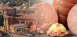Food and Wine Specialties from Emilia-Romagna: Mortadella Bologna PGI. Food and Wine Specialties from Emilia-Romagna: Mortadella Bologna PGI.